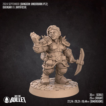 Duergar Artificer | TABLETOP SCALE | D&D TTRPG Miniature | Bite the Bullet