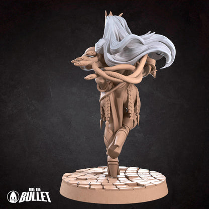 Exxotic Kendall, Drow Whip Master | Pinup SFW NSFW D&D Model Miniature | Bite the Bullet