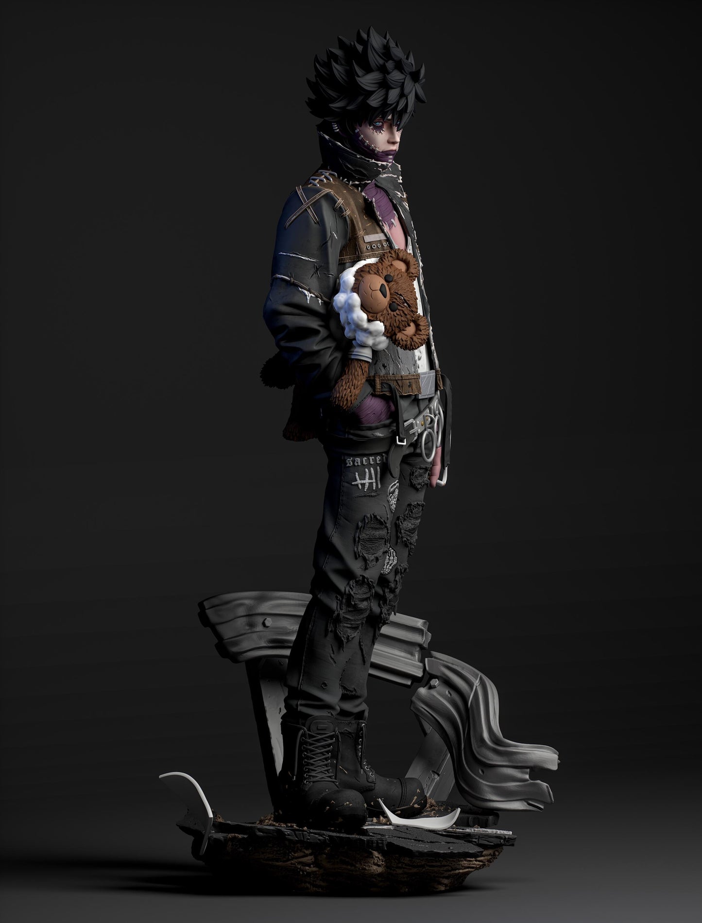 1:12 Fiery Villain | Resin Garage Kit Sculpture Anime Video Game Fan Art Statue | CA 3D Studios