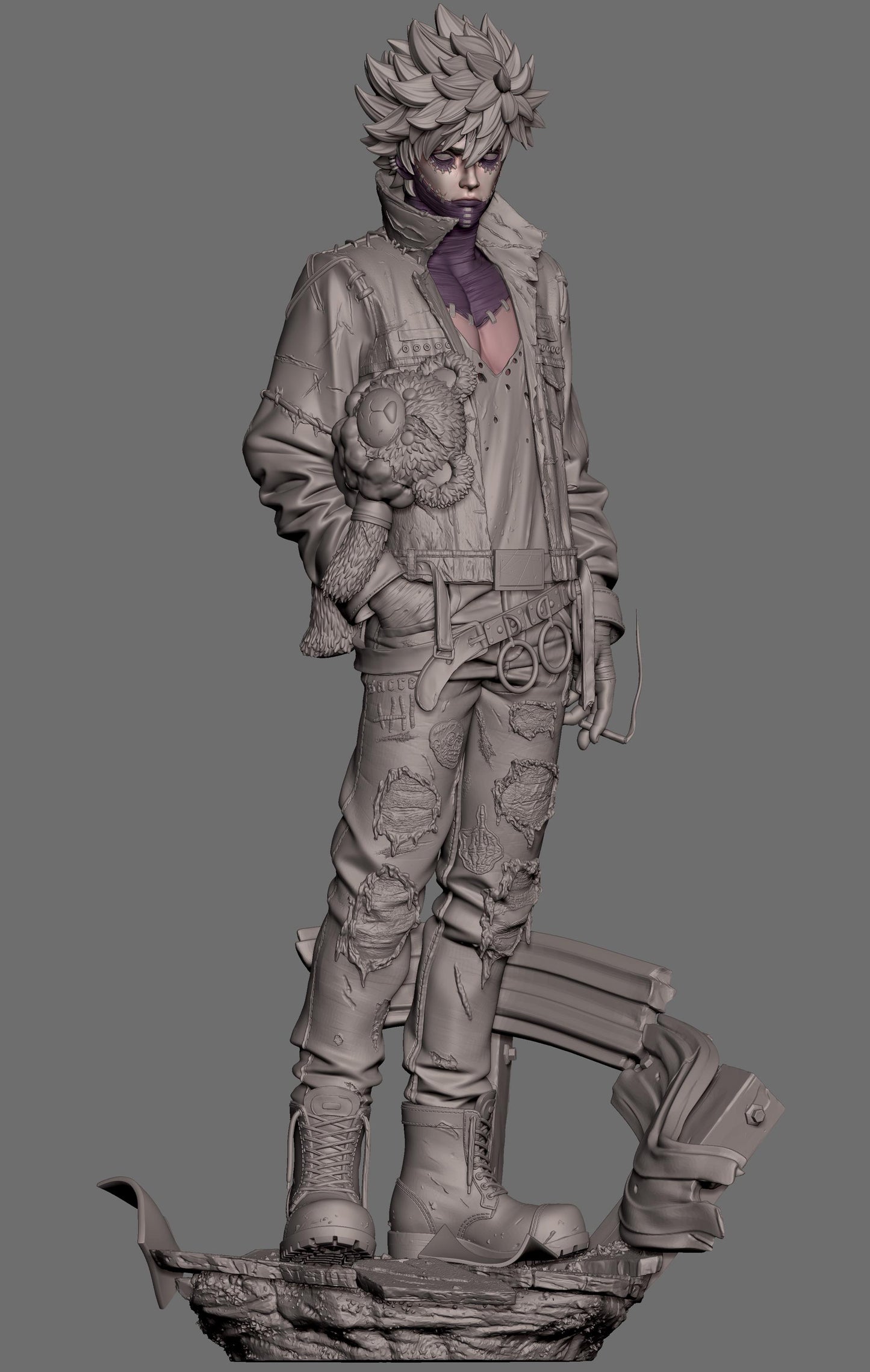 1:12 Fiery Villain | Resin Garage Kit Sculpture Anime Video Game Fan Art Statue | CA 3D Studios