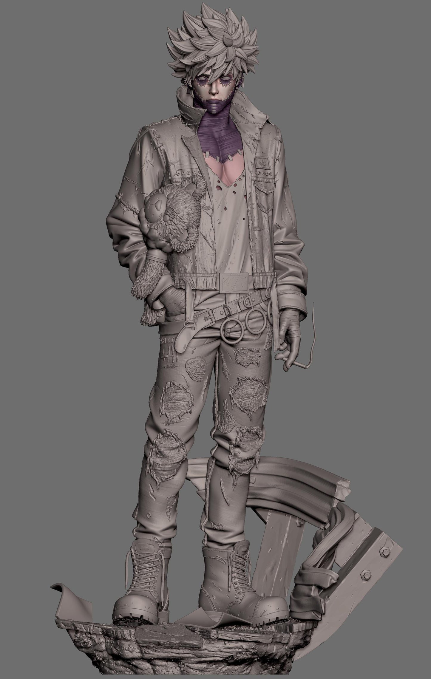 1:12 Fiery Villain | Resin Garage Kit Sculpture Anime Video Game Fan Art Statue | CA 3D Studios