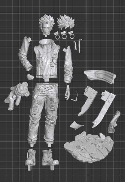 1:12 Fiery Villain | Resin Garage Kit Sculpture Anime Video Game Fan Art Statue | CA 3D Studios