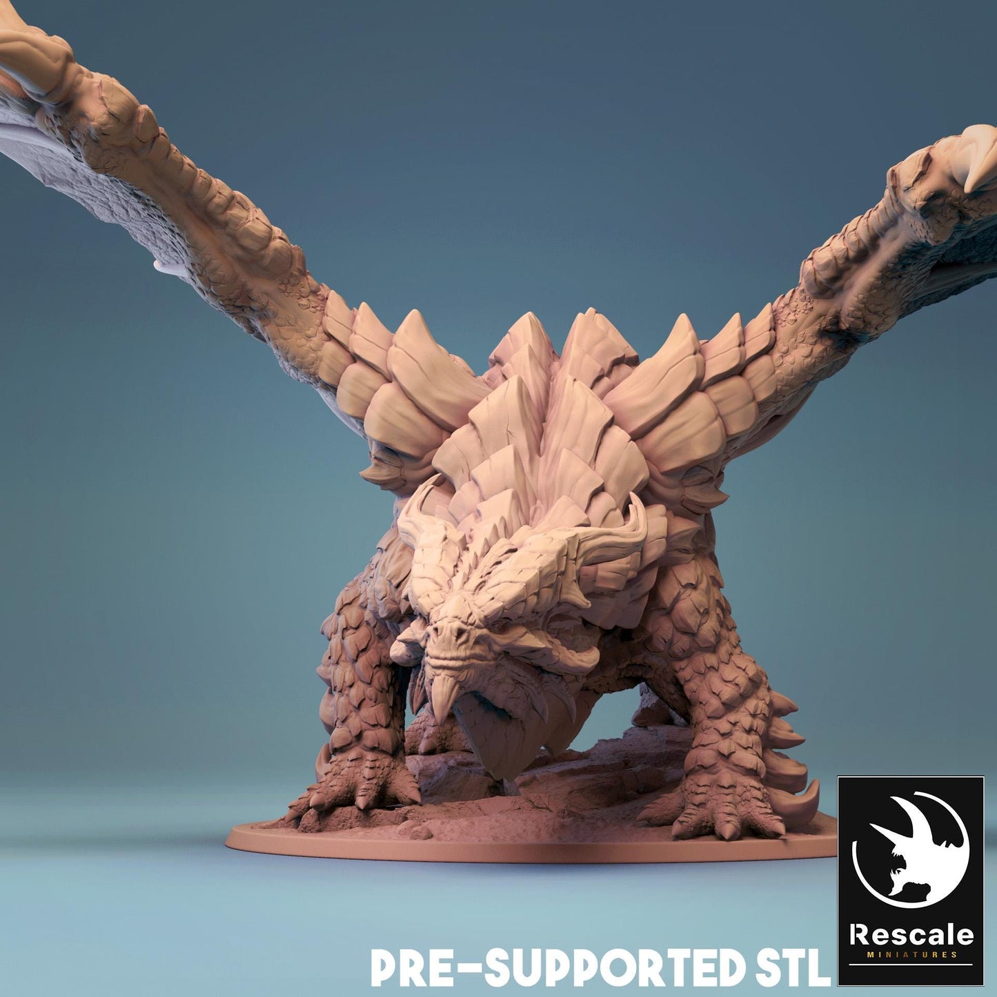 Copper Dragon, Monster | TABLETOP SCALE | D&D TTRPG Dragon Miniature | Rescale Miniatures