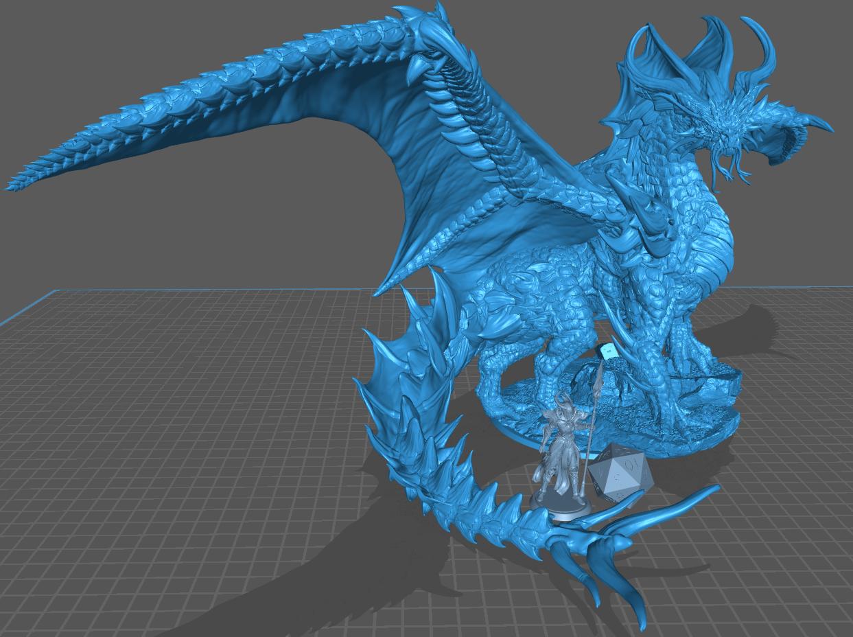 Gold Dragon, Metallic Monster | TABLETOP SCALE | TTRPG Dragon Miniature | Rescale Miniatures