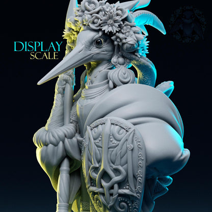 Ukraine Stork Guardian | Tabletop and Display Scale | D&D TTRPG Miniature | Pepunki Creatures