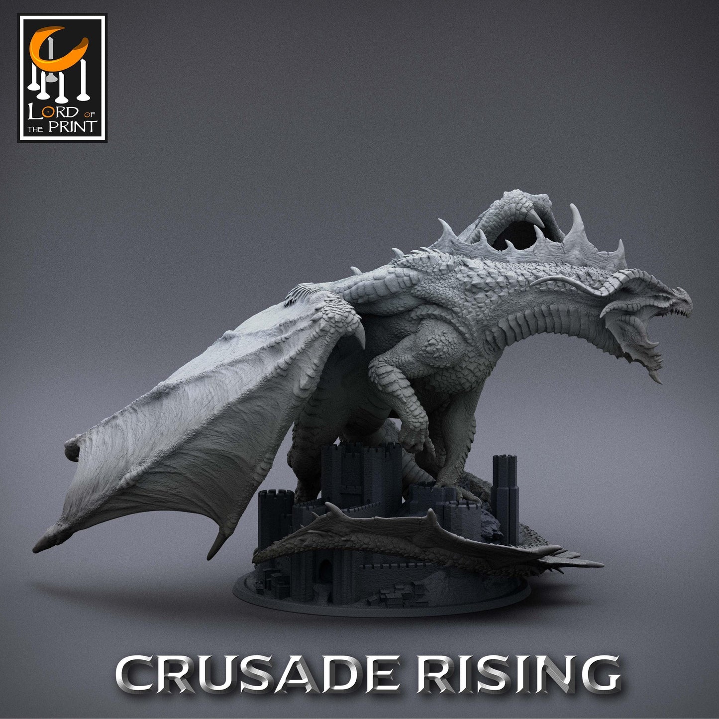 Red Chromatic Dragon, Legendary Monster | TABLETOP SCALE | D&D TTRPG Dragon Miniature | Rescale Miniatures