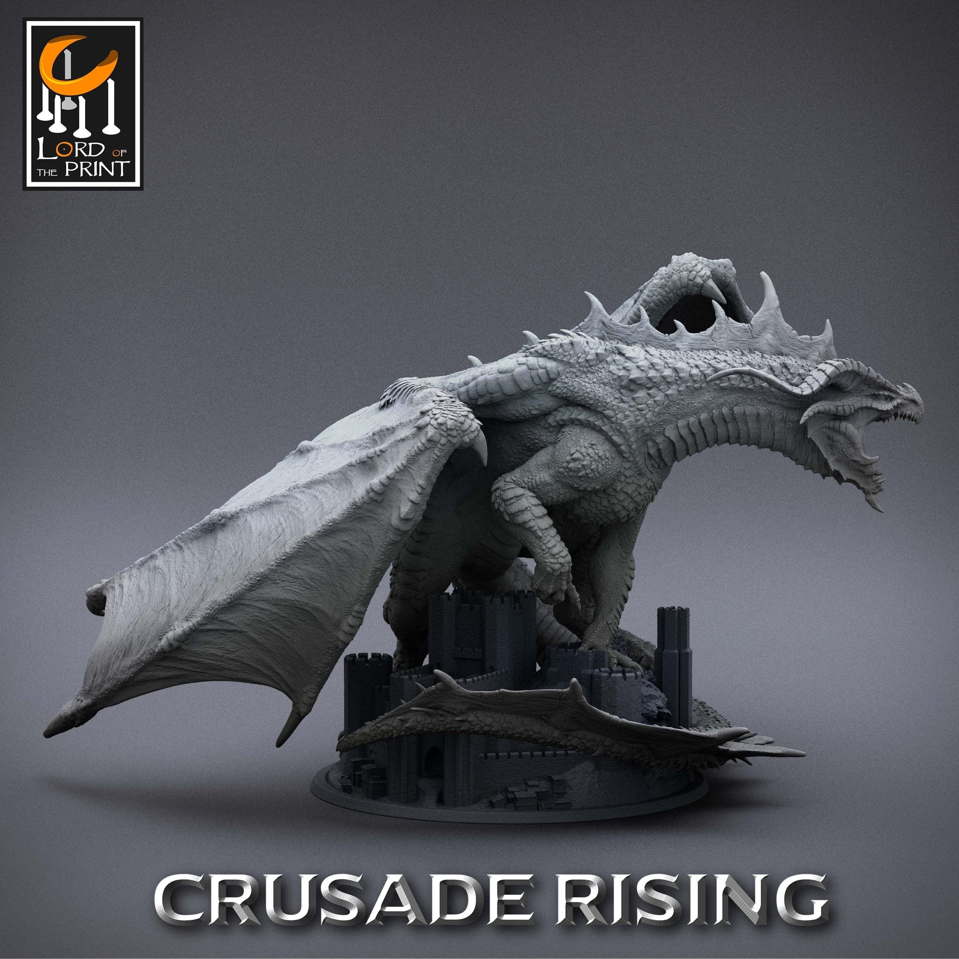 Red Chromatic Dragon, Legendary Monster | TABLETOP SCALE | D&D TTRPG Dragon Miniature | Rescale Miniatures