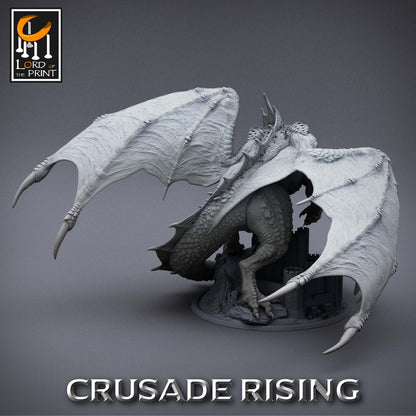 Red Chromatic Dragon, Legendary Monster | TABLETOP SCALE | D&D TTRPG Dragon Miniature | Rescale Miniatures