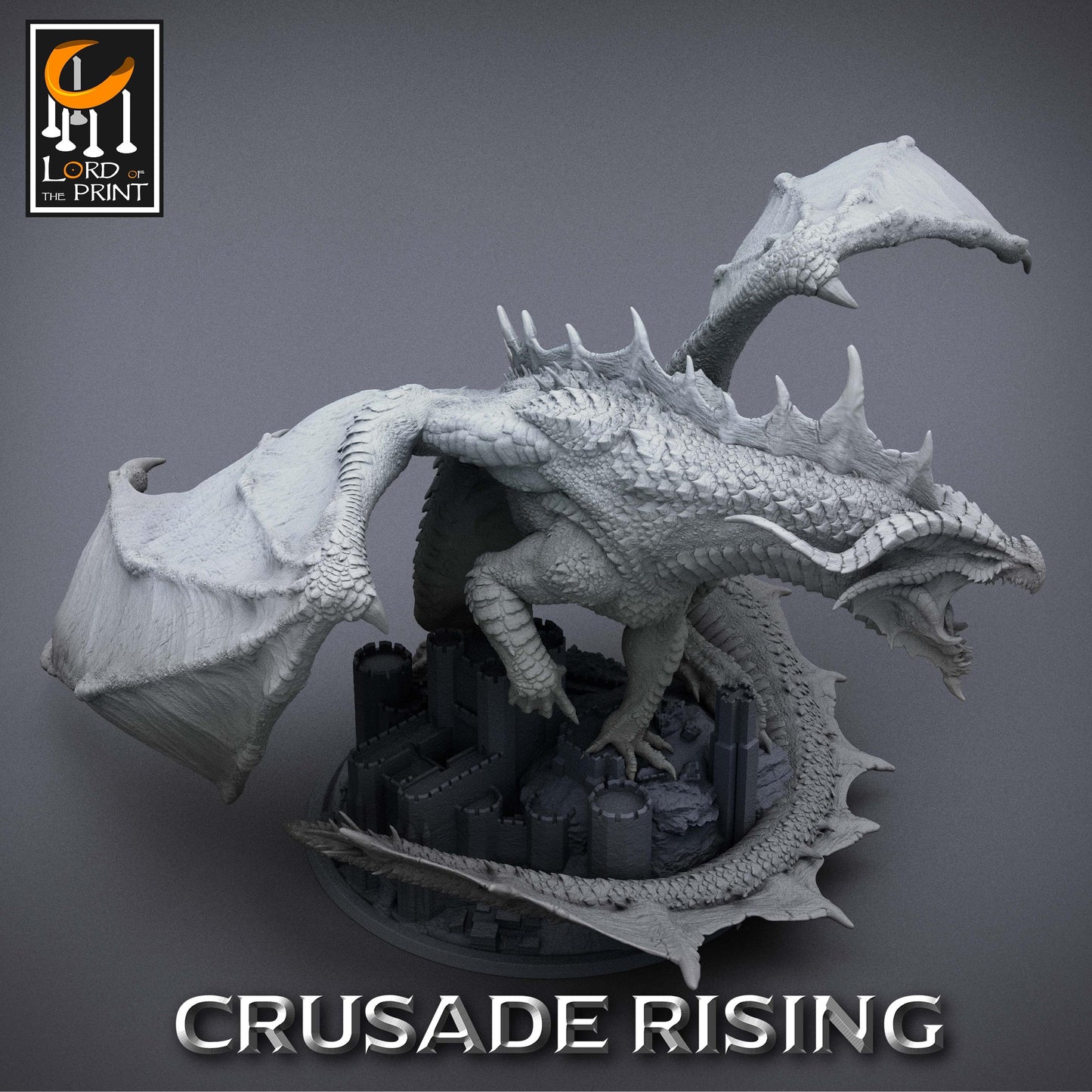 Red Chromatic Dragon, Legendary Monster | TABLETOP SCALE | D&D TTRPG Dragon Miniature | Rescale Miniatures