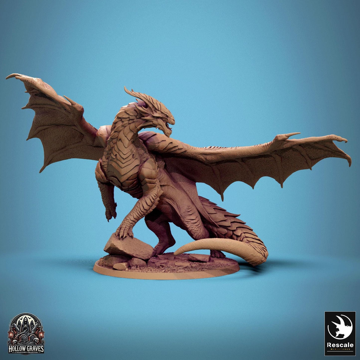 Copper Dragon, Legendary Metallic Monster | TABLETOP SCALE | D&D TTRPG Dragon Miniature | Rescale Miniatures