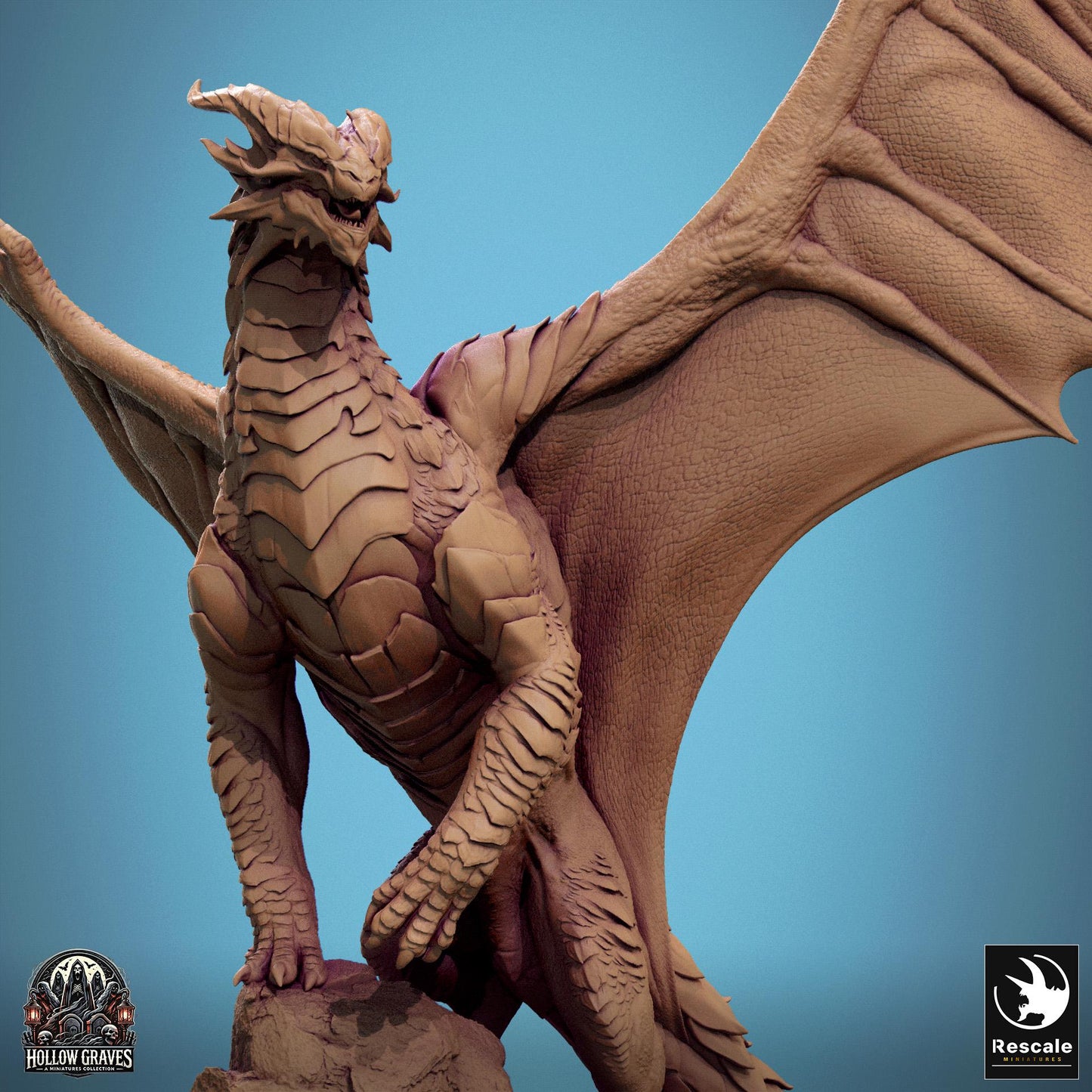 Copper Dragon, Legendary Metallic Monster | TABLETOP SCALE | D&D TTRPG Dragon Miniature | Rescale Miniatures