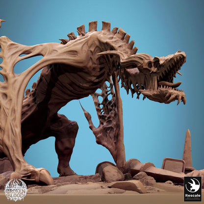 Bann Wyvern, Broken Blood Undead Ghoul Warband | TABLETOP SCALE | D&D TTRPG Monster Miniature | Rescale Miniatures