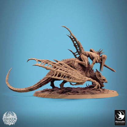 Dabeath Bat miniature from Tattles Told 3D, Broken Blood Undead Ghoul Warband for tabletop D&D TTRPG gaming, detailed undead monster figure.