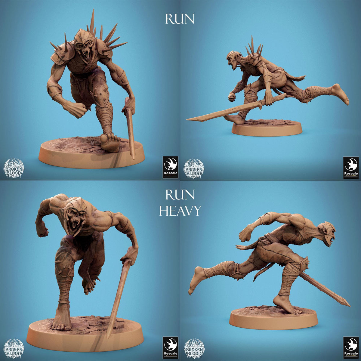 Undead Ravagers Ghoul Ravager, Broken Blood Undead Ghoul Warband | TABLETOP SCALE | D&D ...
