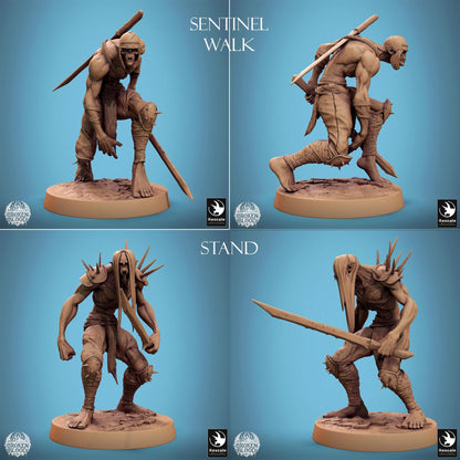 Ghoul Ravager, Broken Blood Undead Ghoul Warband | TABLETOP SCALE | D&D TTRPG Monster Miniature | Rescale Miniatures