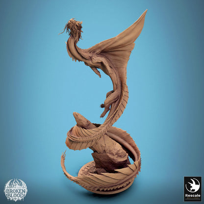 Gold Dragon Fly, 2024 Redesign, Metallic Monster | TABLETOP SCALE | TTRPG Dragon Miniature | Rescale Miniatures