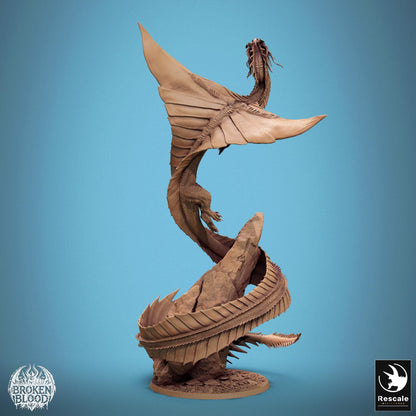 Gold Dragon Fly, 2024 Redesign, Metallic Monster | TABLETOP SCALE | TTRPG Dragon Miniature | Rescale Miniatures
