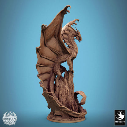 Gold Dragon, Legendary Metallic Monster | TABLETOP SCALE | TTRPG Dragon Miniature | Rescale Miniatures