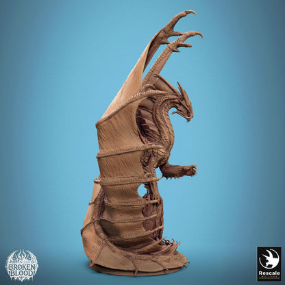 Gold Dragon, Legendary Metallic Monster | TABLETOP SCALE | TTRPG Dragon Miniature | Rescale Miniatures