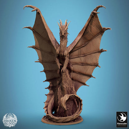 Gold Dragon, Legendary Metallic Monster | TABLETOP SCALE | TTRPG Dragon Miniature | Rescale Miniatures