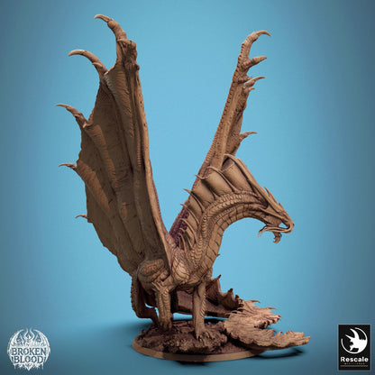 Gold Dragon, Legendary Metallic Monster | TABLETOP SCALE | TTRPG Dragon Miniature | Rescale Miniatures