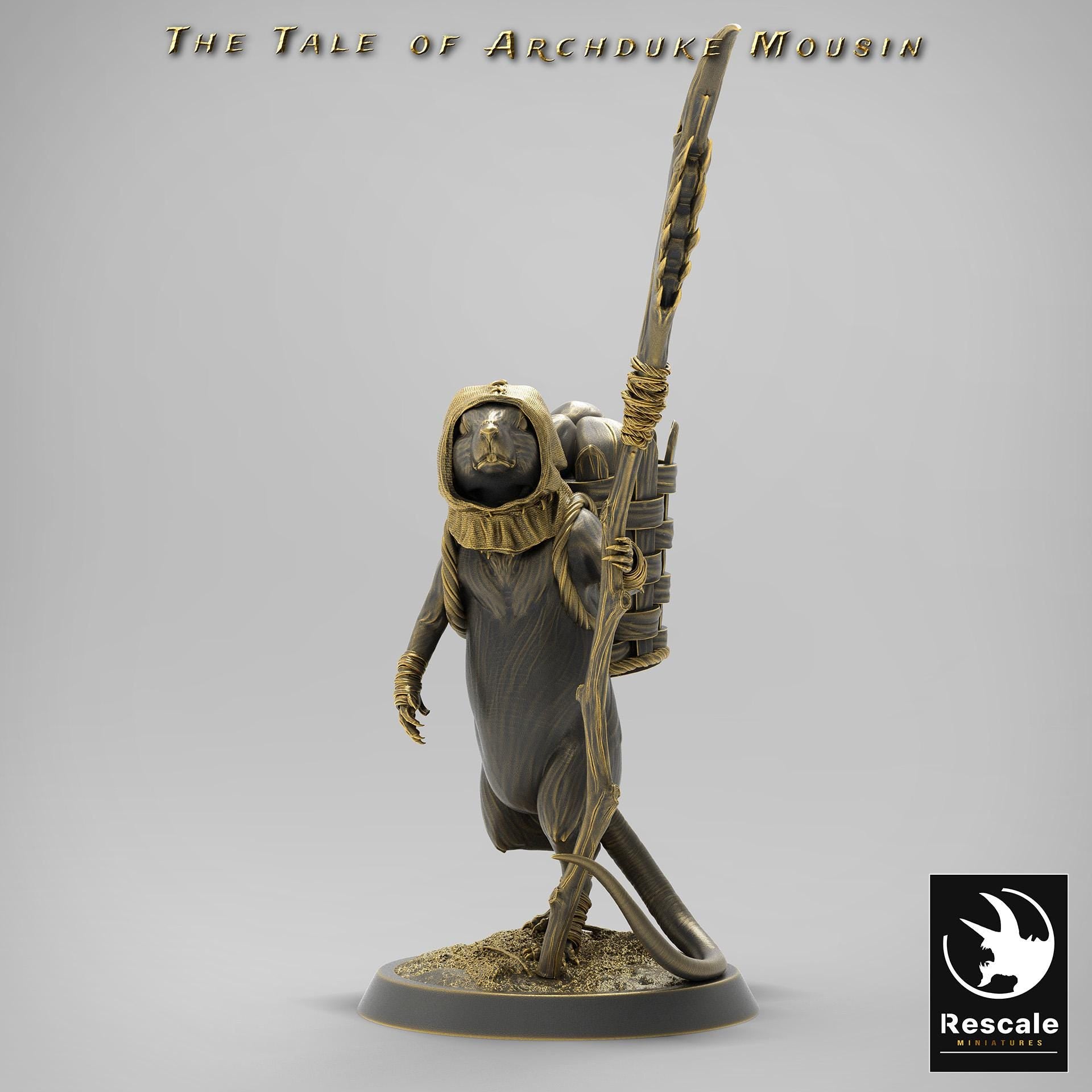 Mouse Stick, The Tale of Archduke Mousin | TABLETOP SCALE Monster Miniature | Rescale Miniatures