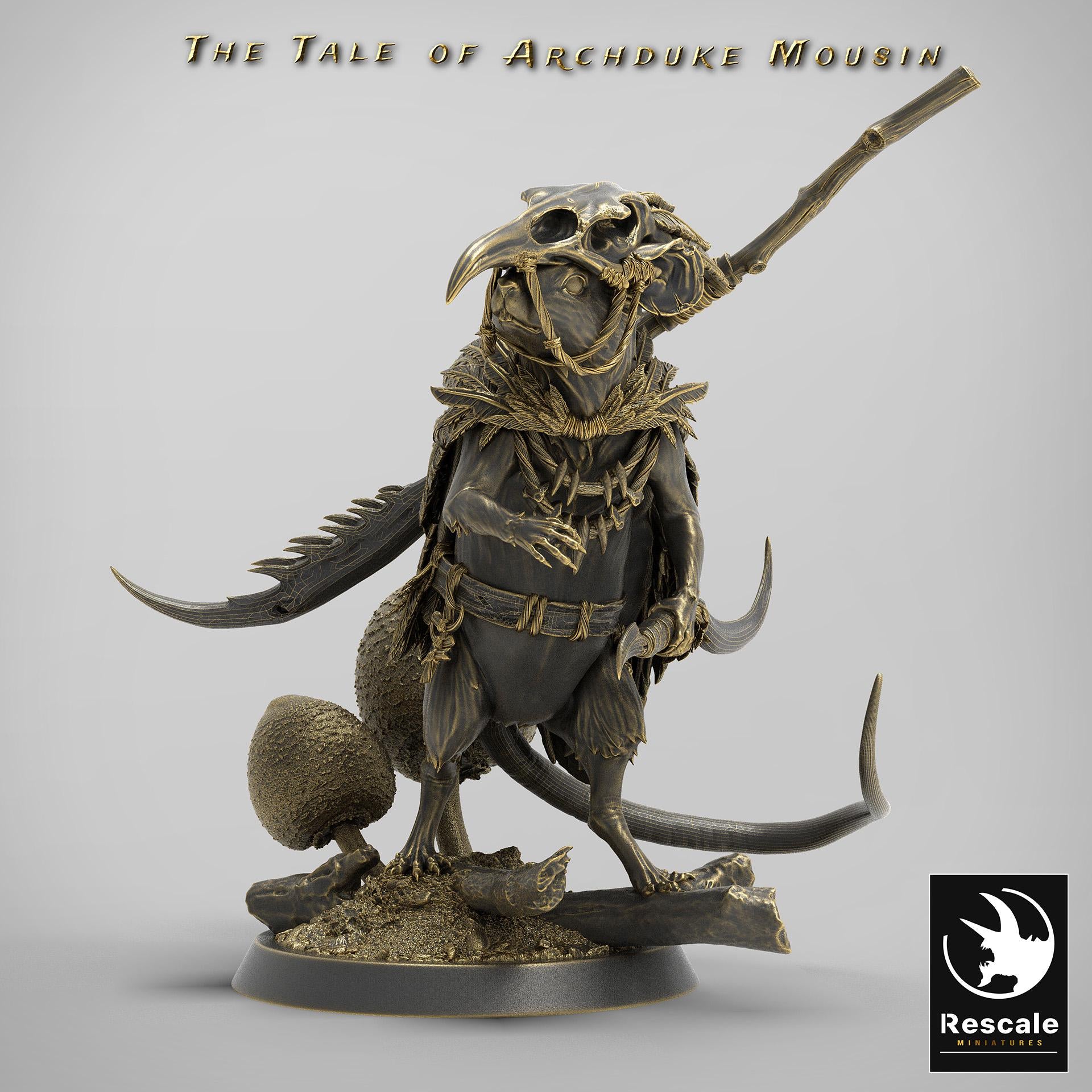 Mouse Look Right, The Tale of Archduke Mousin | TABLETOP SCALE Monster Miniature | Rescale Miniatures
