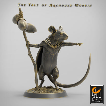 Mouse Pointing Forward, The Tale of Archduke Mousin | TABLETOP SCALE Monster Miniature | Rescale Miniatures