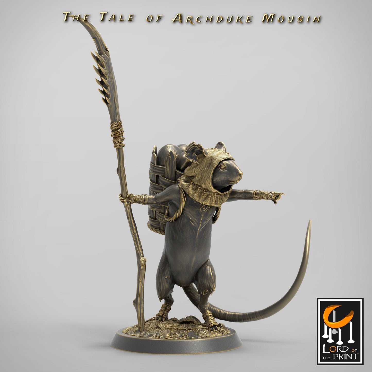 Mouse Pointing Forward, The Tale of Archduke Mousin | TABLETOP SCALE Monster Miniature | Rescale Miniatures