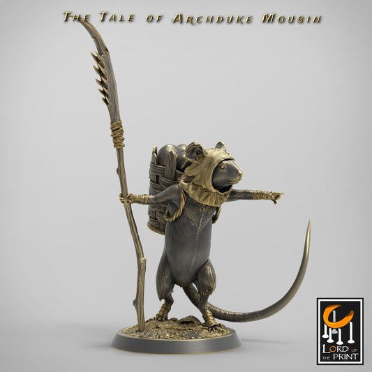 Mouse Pointing Forward, The Tale of Archduke Mousin | TABLETOP SCALE Monster Miniature | Rescale Miniatures