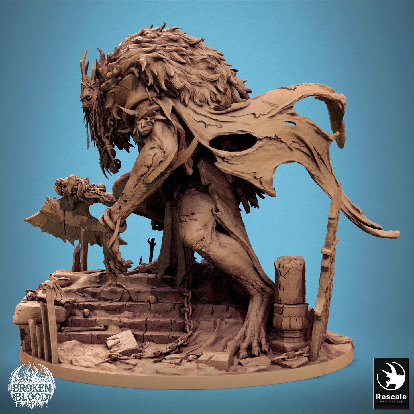 Undead King, Broken Blood | TABLETOP SCALE | TTRPG Monster Miniature | Rescale Miniatures
