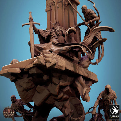 Ombral the Sepulchral Lord, Undead Wraith King | TABLETOP SCALE | TTRPG D&D Monster Miniature | Rescale Miniatures