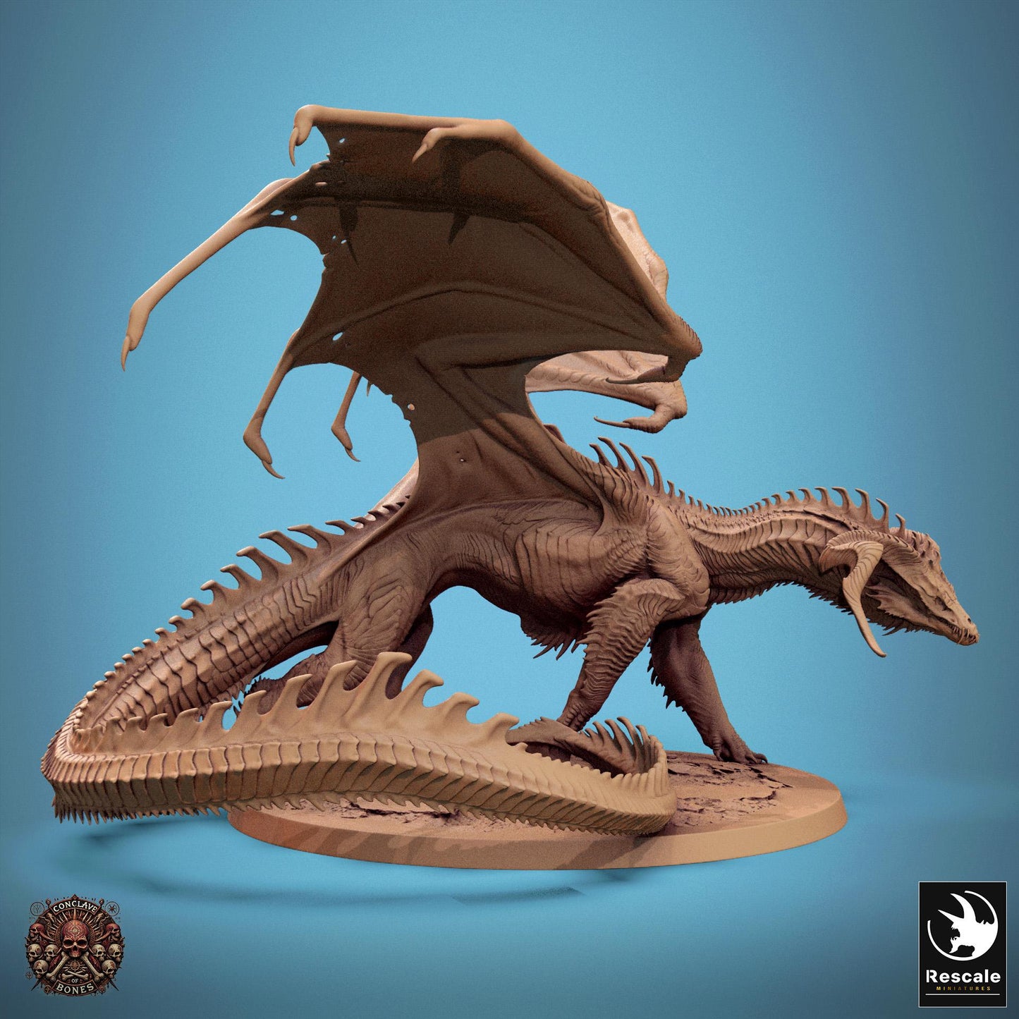 Black Dragon Pack, Chromatic Monster | TABLETOP SCALE | D&D TTRPG Dragon Miniature | Rescale Miniatures
