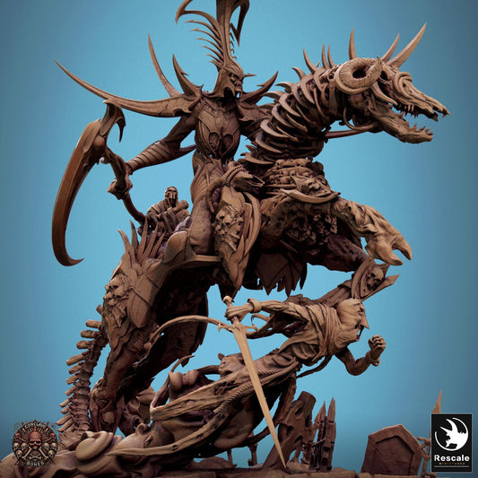Velkaran Wraith Rider, Undead | TABLETOP SCALE | TTRPG D&D Monster Miniature | Rescale Miniatures