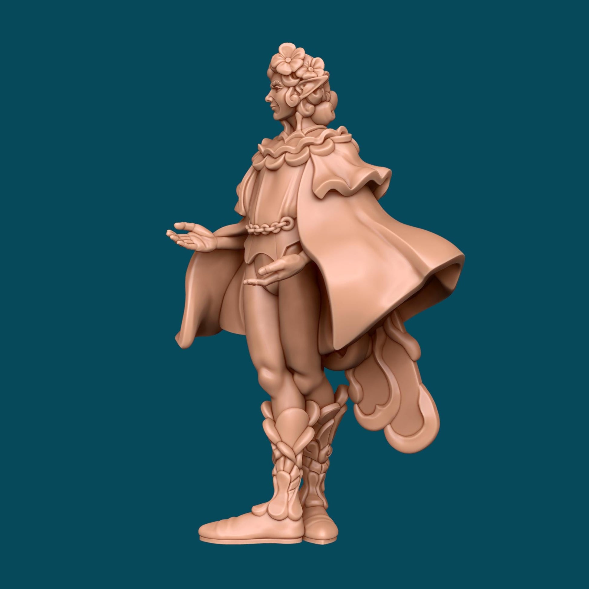 Chives, Dancing Warlock + Lami, Archfey Prince | Couple | TTRPG D&D Miniature | Awkward Penguin Minis