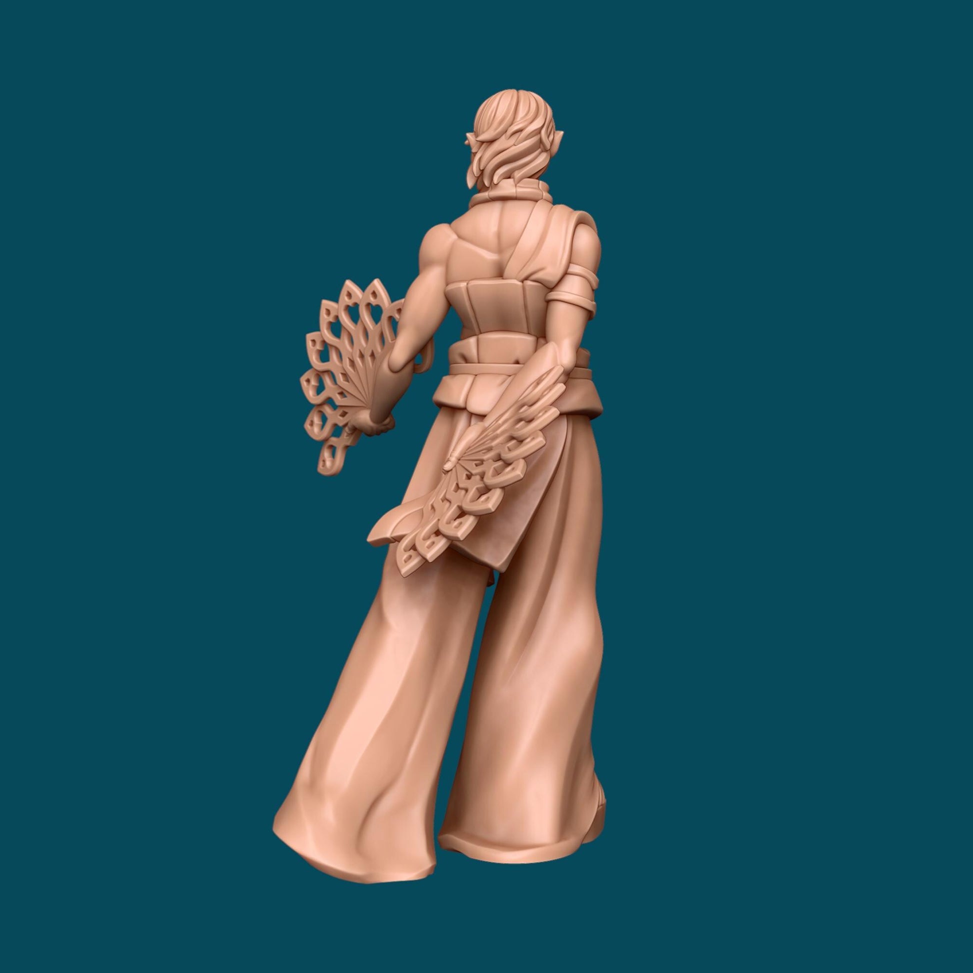 Flow a Fancy Monk | D&D TTRPG Miniature | Awkward Penguin Minis