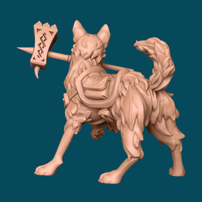 Fluffles a Very Good Protector | D&D TTRPG Miniature | Awkward Penguin Minis