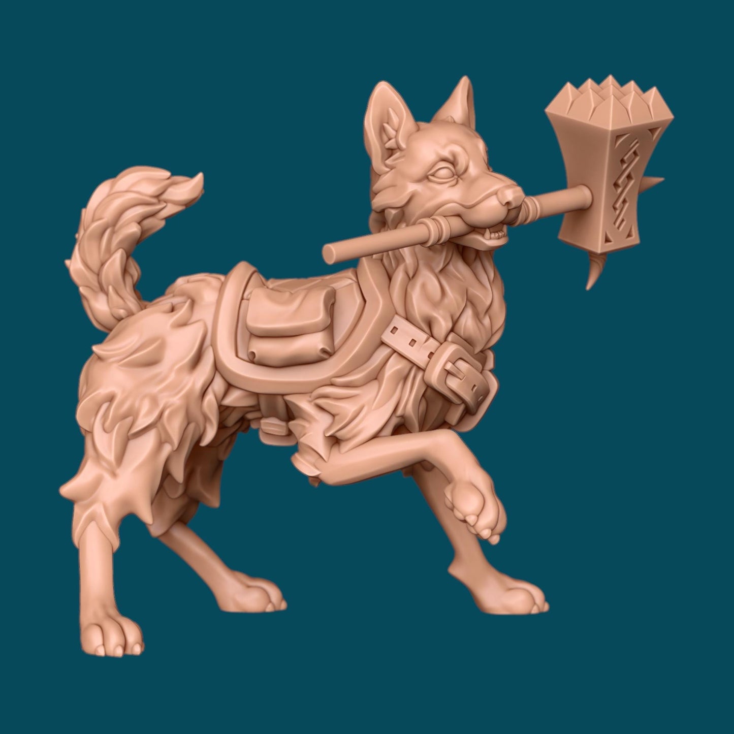 Fluffles a Very Good Protector | D&D TTRPG Miniature | Awkward Penguin Minis