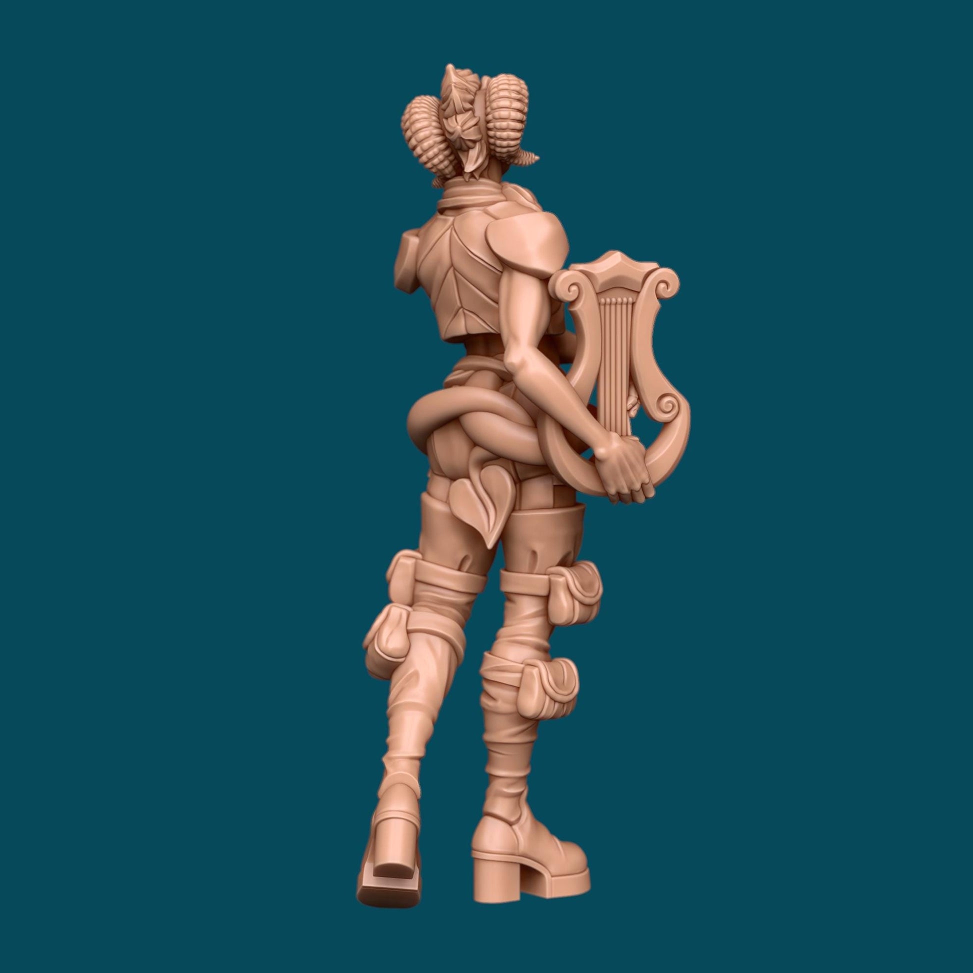 Laurel a Tiefling Bard | D&D TTRPG Miniature | Awkward Penguin Minis