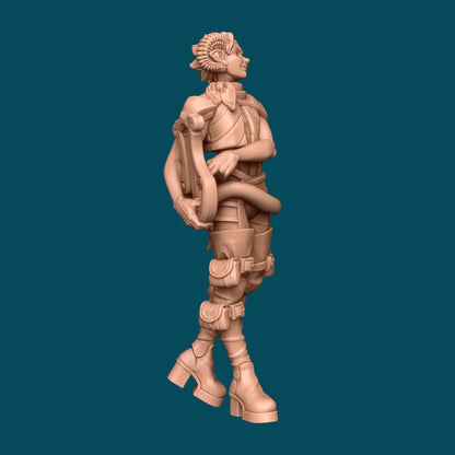 Laurel a Tiefling Bard | D&D TTRPG Miniature | Awkward Penguin Minis