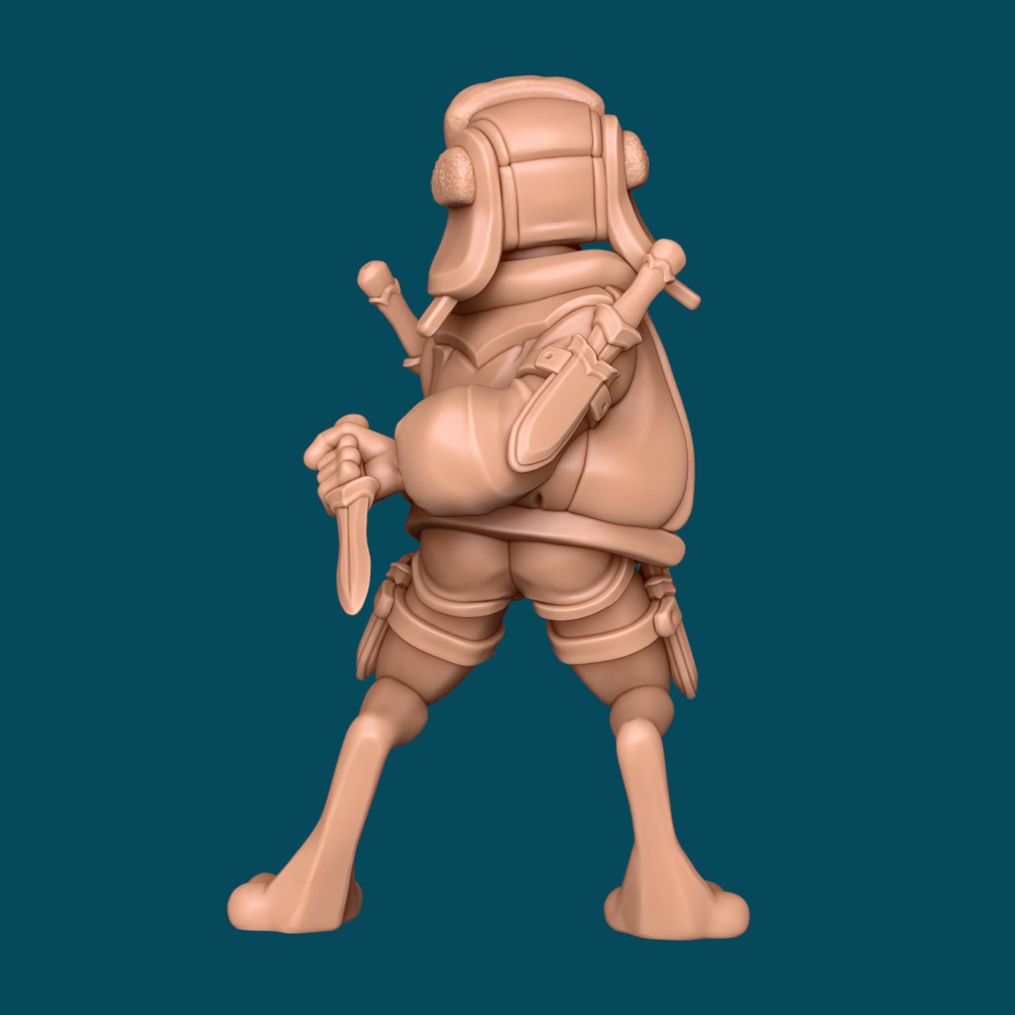 Peanut a Poison-Dagger Frogfolk | D&D TTRPG Miniature | Awkward Penguin Minis