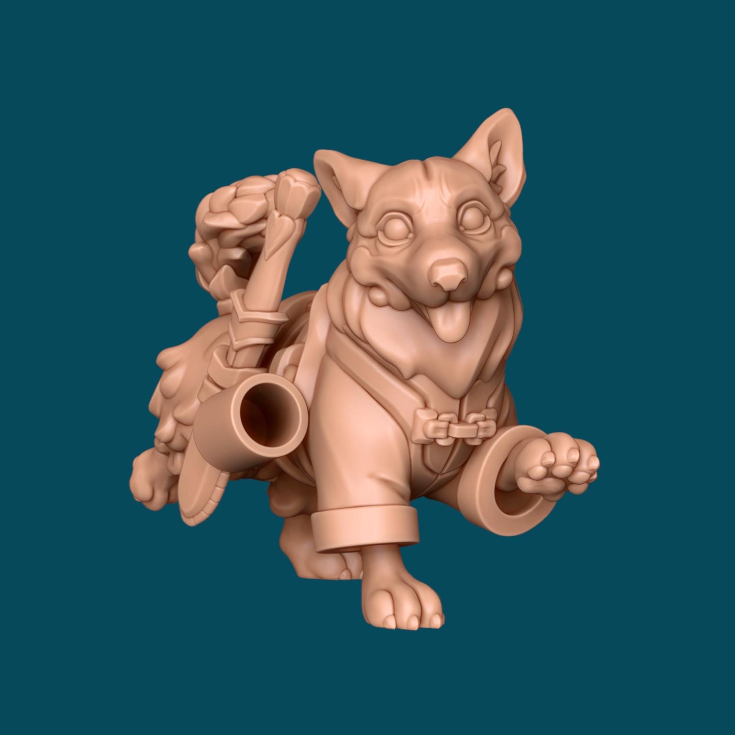 Pumpkin a Corgi Adventurer | D&D TTRPG Miniature | Awkward Penguin Minis