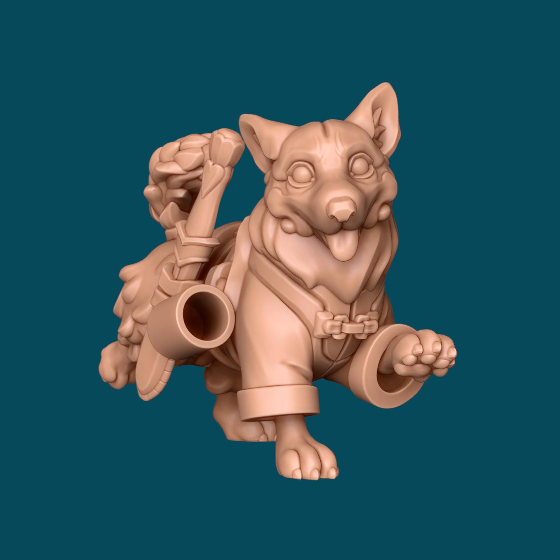 Pumpkin a Corgi Adventurer | D&D TTRPG Miniature | Awkward Penguin Minis