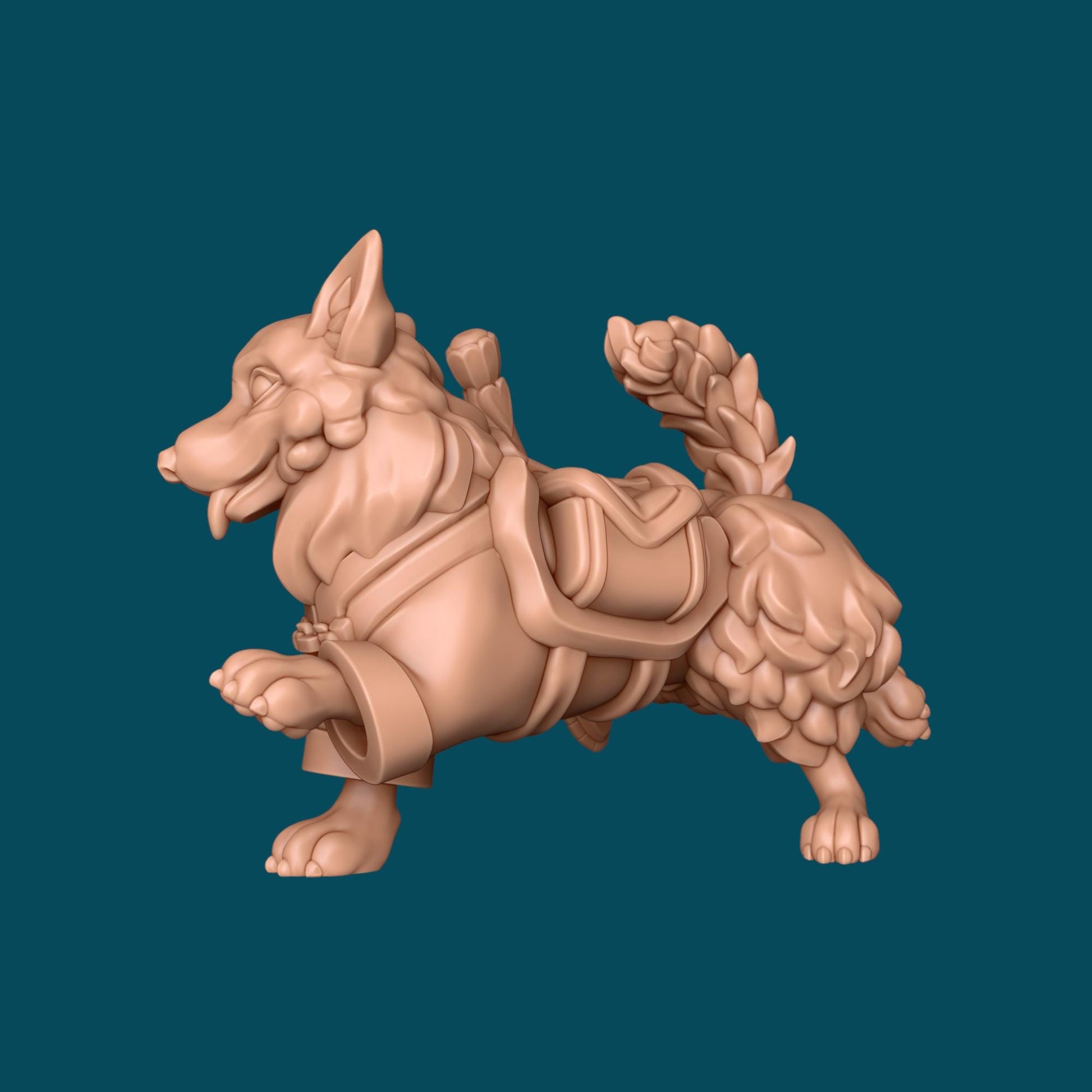 Pumpkin a Corgi Adventurer | D&D TTRPG Miniature | Awkward Penguin Minis