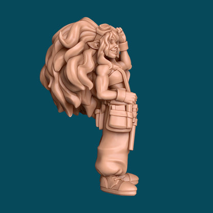 Silysil a Gnome Mechanic | D&D TTRPG Miniature | Awkward Penguin Minis