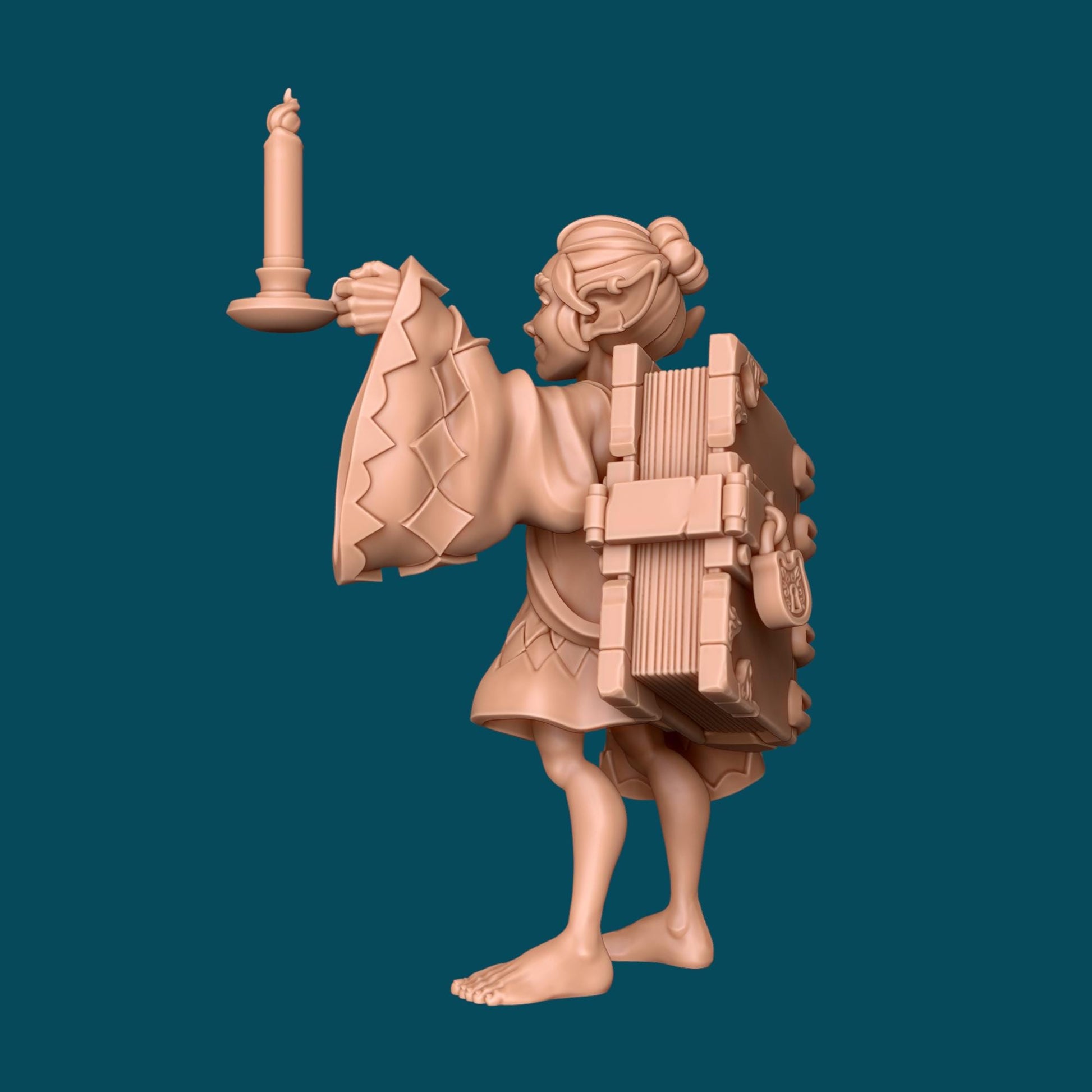 Tooi a Sleepy Goblin Mage | D&D TTRPG Miniature | Awkward Penguin Minis