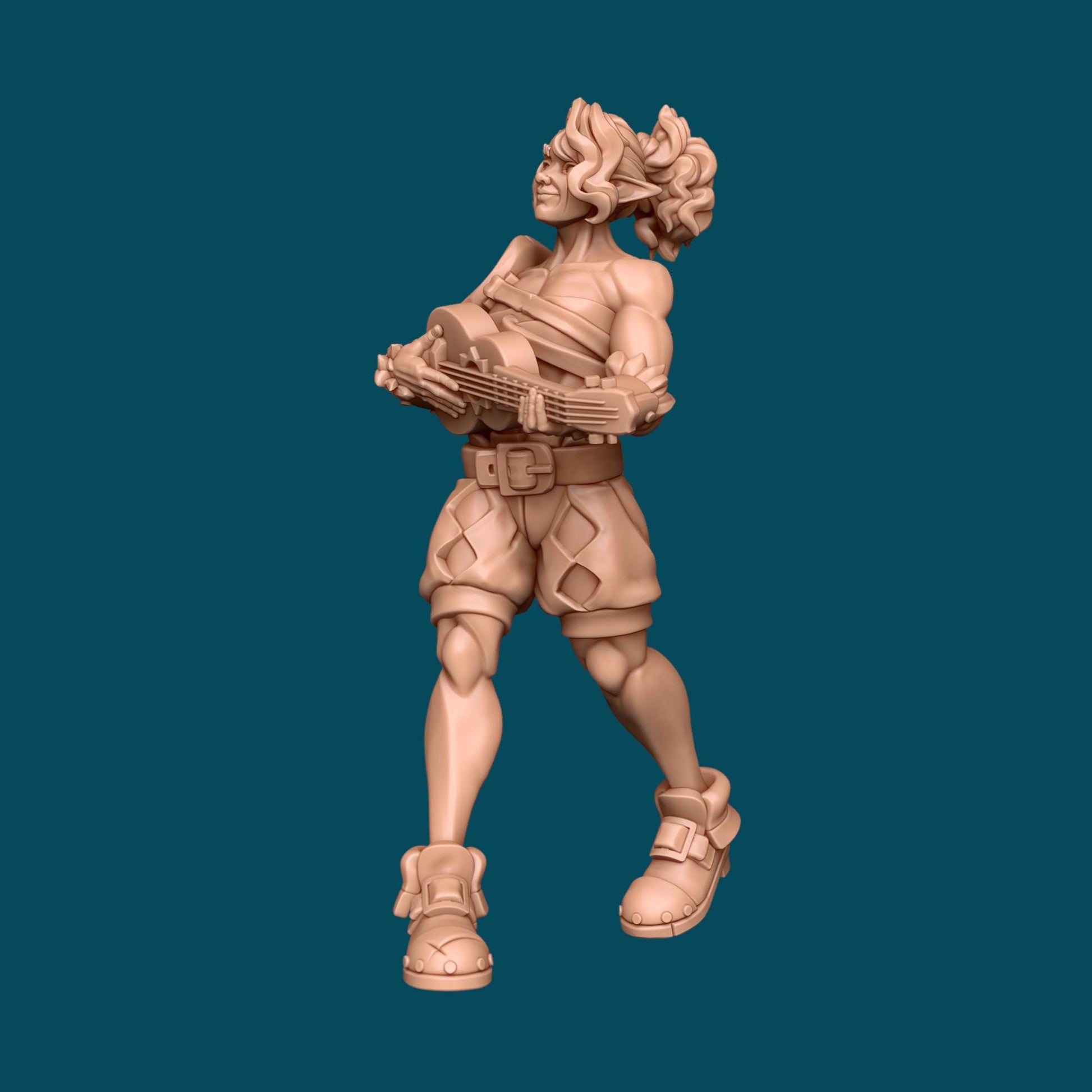 Ylla a Wood Elf Barbarian | D&D TTRPG Miniature | Awkward Penguin Minis