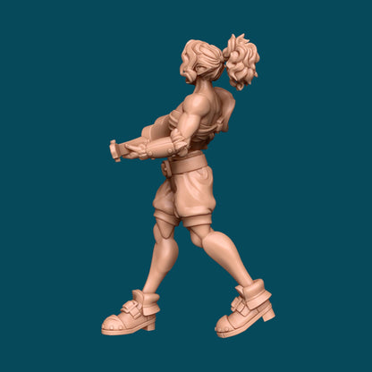 Ylla a Wood Elf Barbarian | D&D TTRPG Miniature | Awkward Penguin Minis