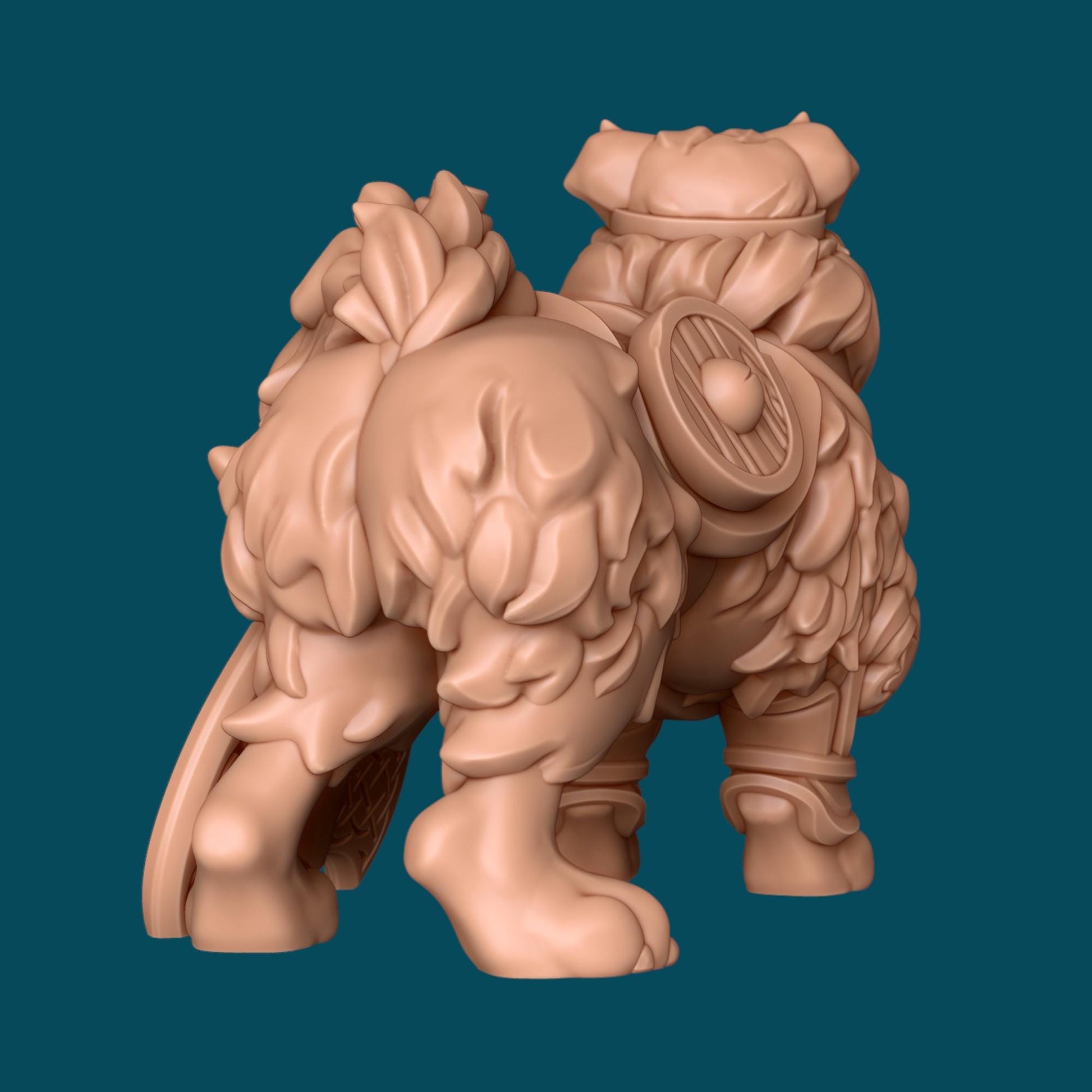 Turnip a Chow Chow Warrior | D&D TTRPG Miniature | Awkward Penguin Minis