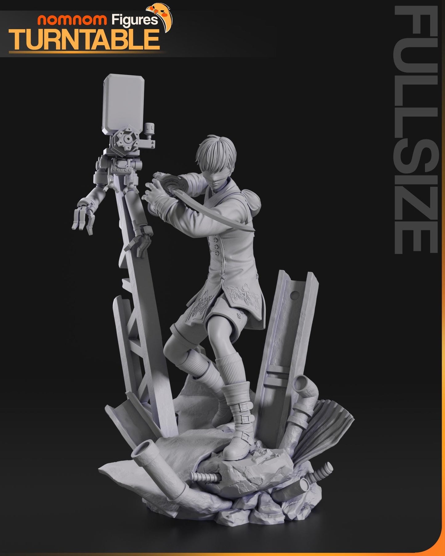 Scanner-Type Android | Resin Garage Kit Figure Game Fan Art | Nomnom Figures
